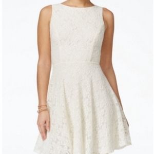 White lace floral dress large